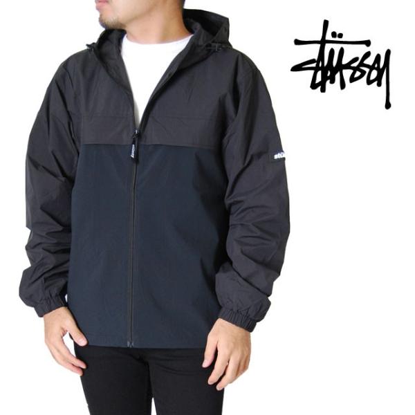 STUSSY ステューシー ナイロンジャケット メンズ ブラック S M L