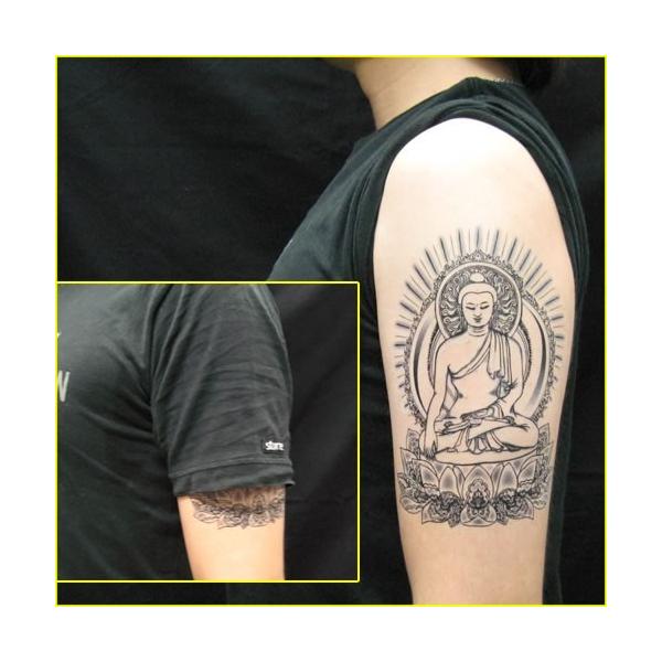 リアル タトゥーシール 2枚セット Mサイズ13 4cm 18 4cm 日本製 リアル刺青シール 龍 竜 釈迦刺青 入墨 シール ステッカー ジャグア ヘナ Buyee Buyee Japanese Proxy Service Buy From Japan Bot Online