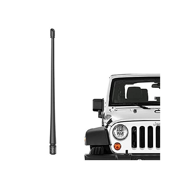 Rydonair アンテナ ジープ ラングラー JK JKU JL JLU ルビコン サハラ (2007-2021) に対応 13インチ フレキシブルラバーアン