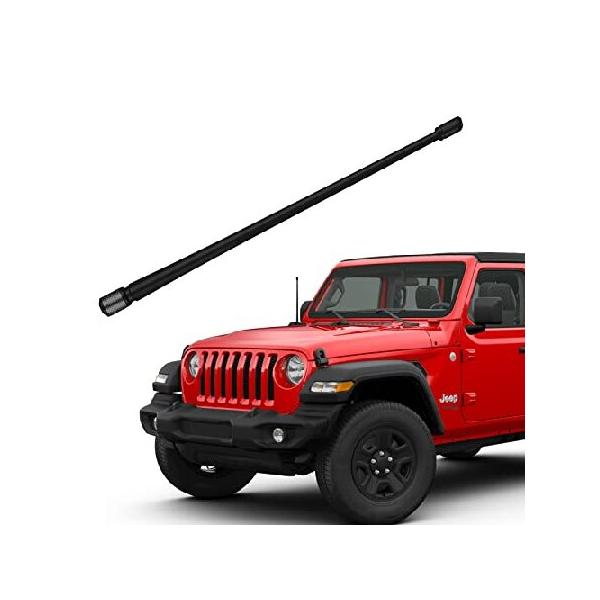 CHAOGANG 13インチ フレキシブルゴムアンテナ ジープ ラングラー JK JKU JL JLU ルビコン サハラ (2008-2021) 自動車交換用F