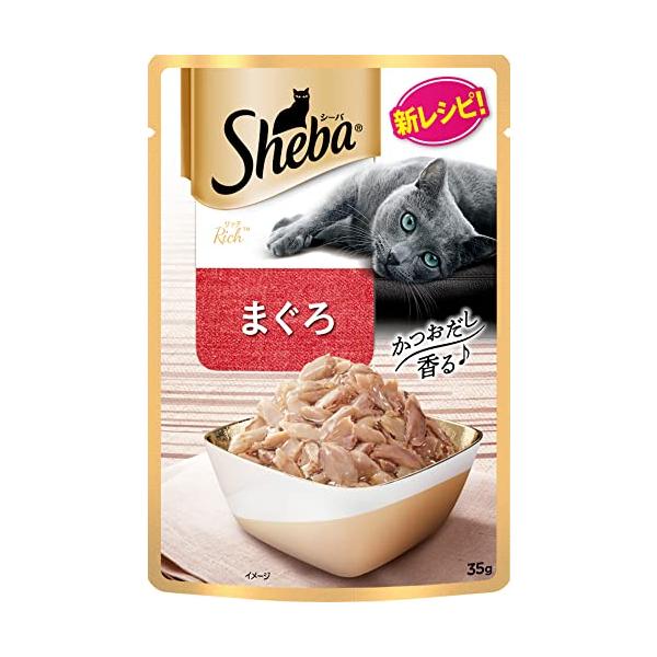 他サイト： シーバ Sheba リッチ キャットフード まぐろ 成猫用 35g×12個まとめ買いの商品画像