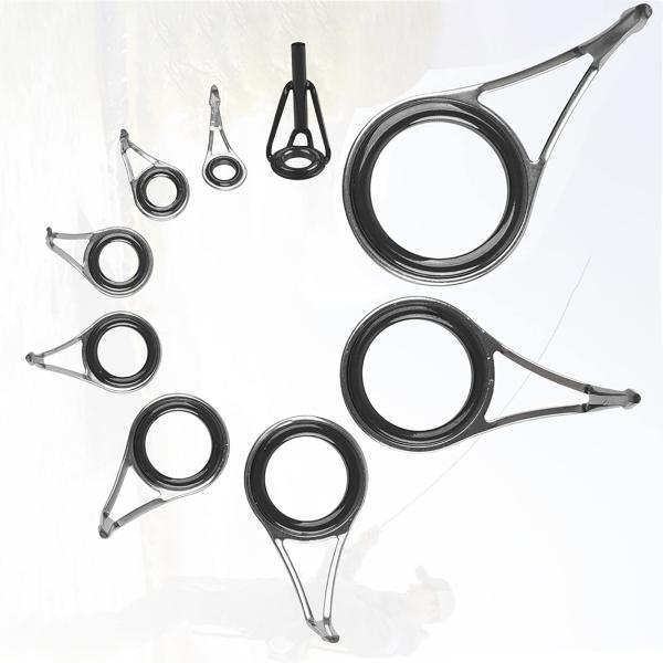 ロッドガイド 釣り竿トップガイド ヒント セット セラミックリング