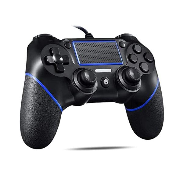 ・ブルーブラック  ・・Color:ブルーブラック・■P4有線コントローラー安定接続有線ゲームパッドなので、電池切れを気にせず、 2.2Mの長いUSB接続ケーブルが付属しており、USBポートがコンピュータに接続されるとすぐにゲームを開始でき...