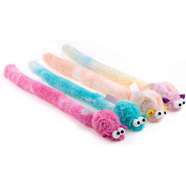 他サイト： Chiwava 4個 38cm 長い柔らかいぬいぐるみ猫ベルラッスルサウンド小さなマウスアクティビティインタラクティブグッズとマウスの商品画像