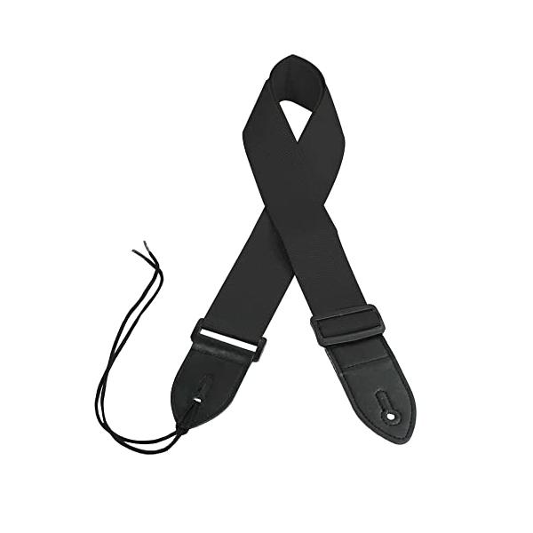 他サイト： RocksoN 高耐久 2枚合わせ ギター ベース ストラップ ブラックの商品画像