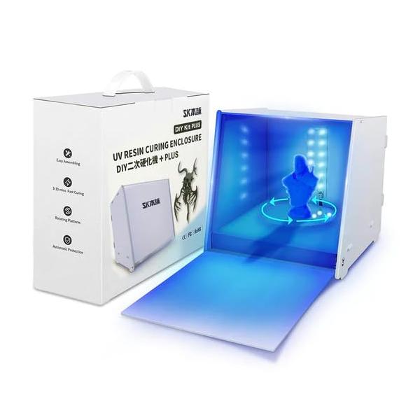 360度むらなく硬化できる10回転/分の速さで回る回転プラットフォームを採用することで、むらなく均一に二次硬化することが可能です。・便利なタイマー機能付き1秒単位で硬化時間の設定が可能で、長時間放置による硬化のし過ぎを防ぎます。設定可能時間...