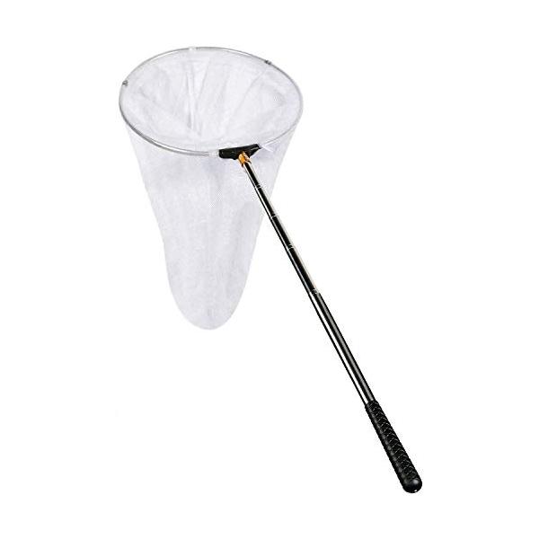 ・ 1 ・・Size:1・握りが柔らか材料を作り、完璧な人体工学設計です。大きすぎず、子供に扱いやすい。伸縮できるので、持ち運びもラクラク。・柄の材質：ステンレス鋼　網：ポリエステル メッシュ：2mm・本体サイズ :30(網直径)×170×...