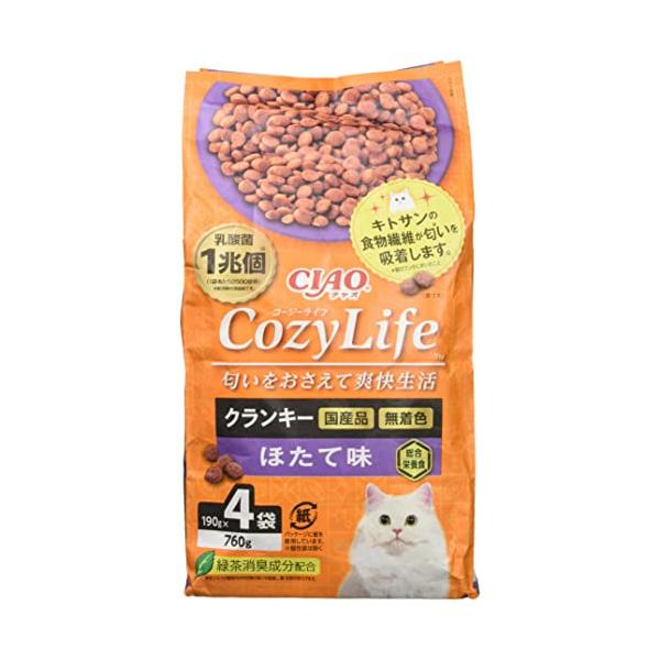 他サイト： CIAOチャオ Cozy Lifeコージーライフ クランキー ほたて味 190g×4袋の商品画像