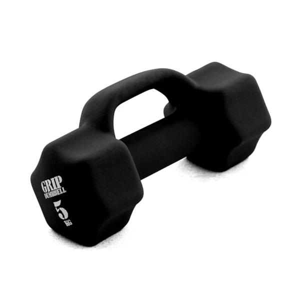 他サイト： La-VIEラヴィ グリップダンベル5kg 1個 取っ手付き 筋トレ 3B-3460 メーカー純正品の商品画像