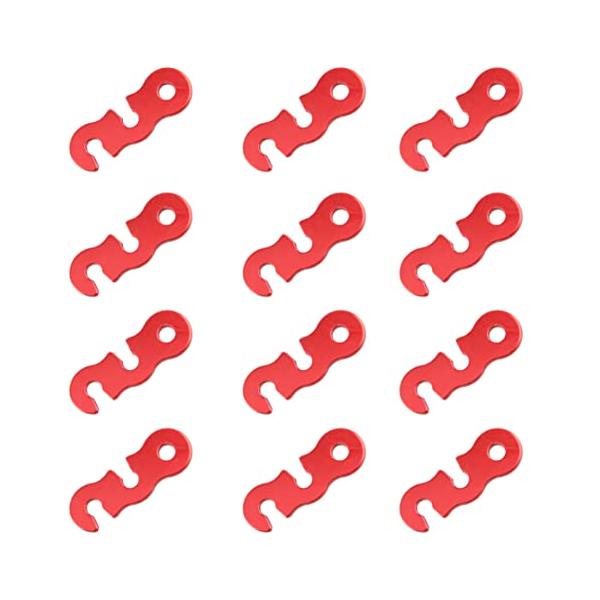 キャンプ＆設営3つ目レッド- 12個/5.8mm/-・Color:3つ目レッド- 12個・??耐久---アルミウルム素材で耐食性と低温に耐性がある、リサイクルにも優しいです。アウトドアの日差し、雨などでも劣化していない、耐久性が高いです。・...