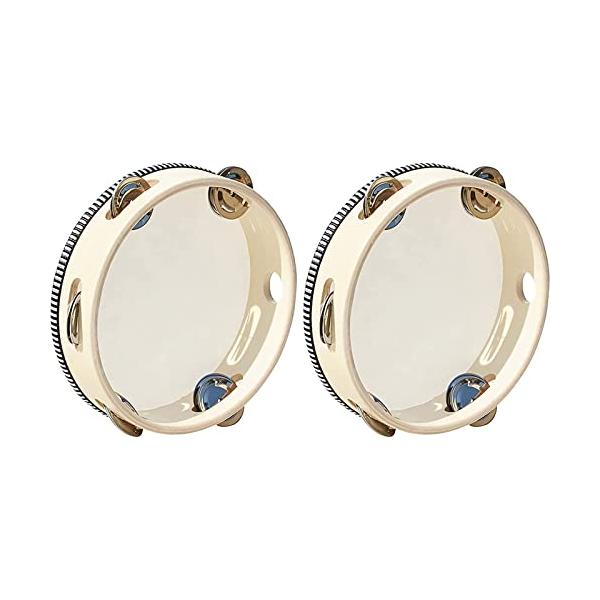 他サイト： 云谷吉野 皮付きタンバリン 丸型 教育用打楽器 ハンドドラム 演奏 楽器 子供用 パーカッション ドラムベル 知育玩具 2個-木の色 7インチの商品画像