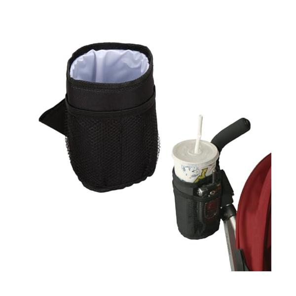 他サイト： Rajjo ドリンクホルダー 保温保冷機能付き 収納ネットベビーカー/自転車/車椅子対応の商品画像