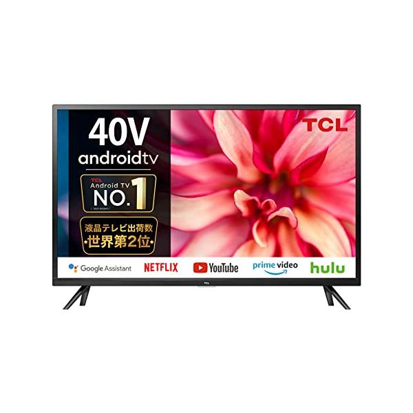 限定TCL 40V型 フルハイビジョン スマートテレビ 40S516 Android TV外付けHDDで裏番組録画対応 黒
