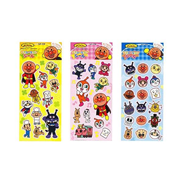 他サイト： サンスター文具 デコレーションシール それいけアンパンマン 3柄セットの商品画像