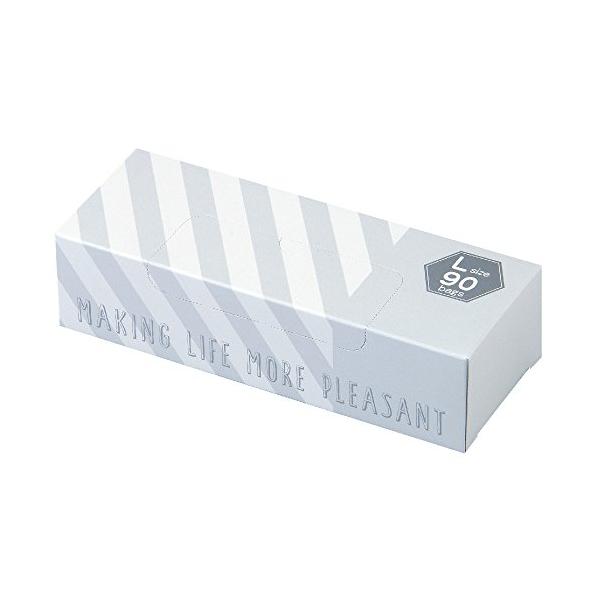 他サイト： 驚異の防臭袋 BOS ボス ストライプパッケージ/白色Lサイズ90枚入 大人用 おむつ ・ ペットシーツ ・ 生ゴミ などの処理にの商品画像