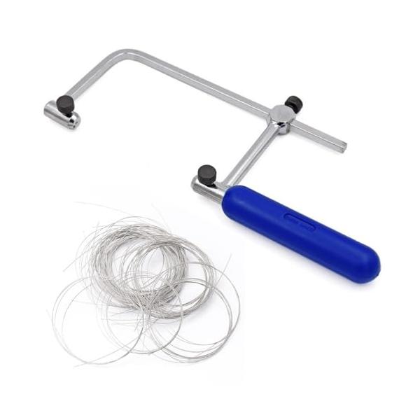 他サイト： PLEAVIT 糸鋸 ダイヤモンドワイヤー ワイヤーソー 糸のこ 金属 手動 ガラス 陶器 石細工 切断用 極細 替え刃 セット Φ0.15mmの商品画像