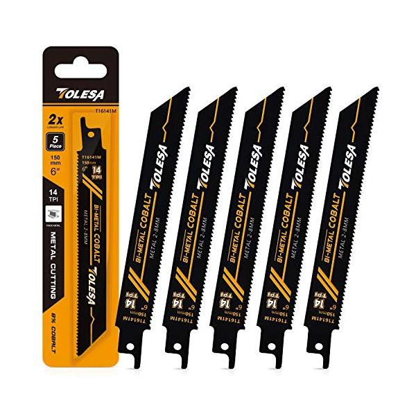 TOLESA レシプロソー替刃 14山 150mm バイメタル コバルト 金属用