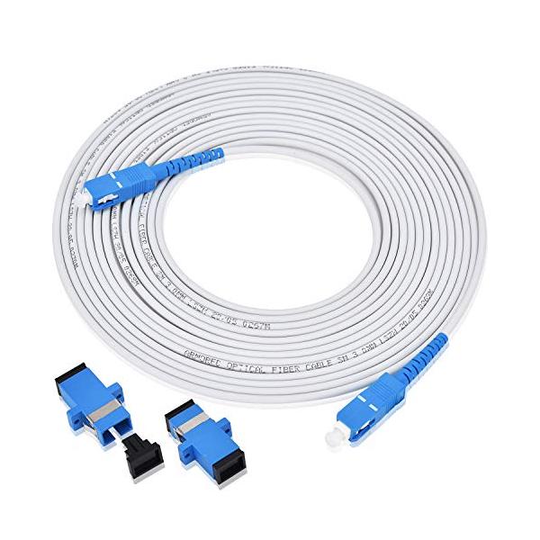 本商品は【互換品】です。国内正規品とは品質・保証・サポートが異なります。白/2M/guangqian_kaizhuang_bai_2m・Size:2M・パッケージ個数:1・光ファイバーケーブル白色 両端にSCコネクタの付いた光ファイバーケー...