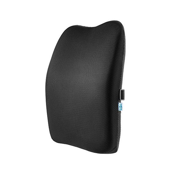 他サイト： IKSTAR クッション 低反発 ランバーサポート オフィス 椅子 車用 腰枕 RoHS安'全基準クリア 取付バンド調節可能 洗える ブラックの商品画像