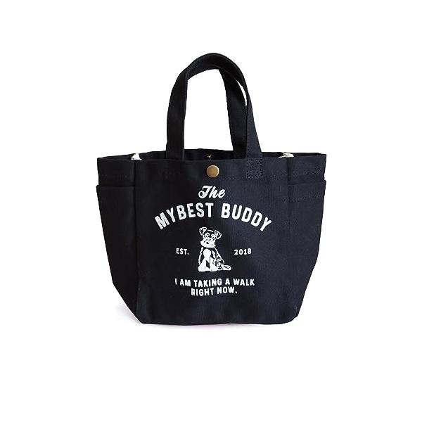 他サイト： ＭＯＮＯ　ＲＡＮＣＨ キャンバストート お散歩バッグ可愛い 犬柄プリント 綿100％《軽量/ペットボトルホルダー/ポケット/収納》手提げ 手持ちの商品画像