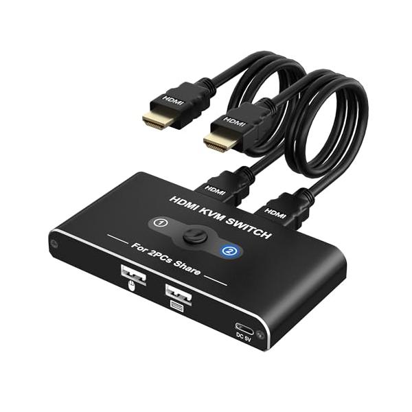 本商品は【互換品】です。国内正規品とは品質・保証・サポートが異なります。ブラック/-/kvm usb hdmi-02・パソコン2台モニター1台切り替え複数台のPCを使用しているとキーボードも複数必要なため、作業スペースが圧迫されますよね。そ...