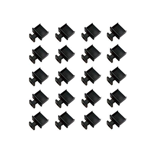 他サイト： monofive USBポートコネクタ防塵保護カバー・キャップ（20個入り） つまみ付ハードタイプ MF-USB-TAB20Bの商品画像