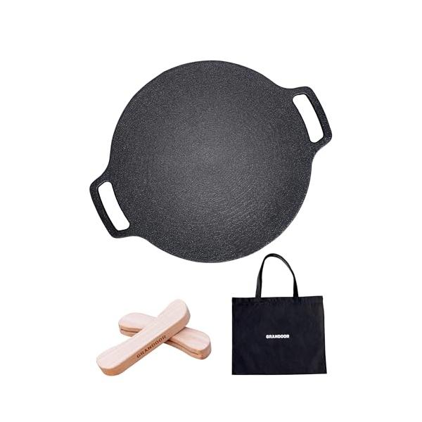 【特価商品】GRANDOOR マルチグリドル 33㎝ （本体、バッグ、グリップ、 Amazon.co.jp: GRANDOOR マルチグリドル 33㎝ （本体、バッグ