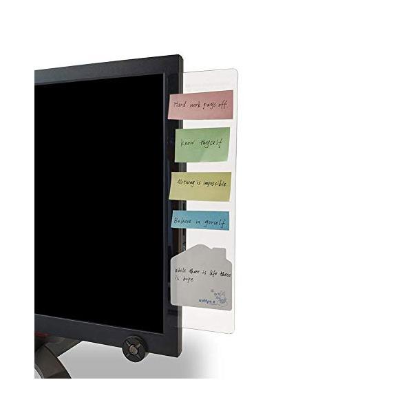 ・トランスペアレント Large ・・Color:トランスペアレント・サイズ：30×8CM　重量：75g／個　パッケージ：2個（左右側）×メッセージボード・パソコンディスプレイ用メモボードで、粘着テープ式で簡単に粘りつけて、軽量でしっかりと...