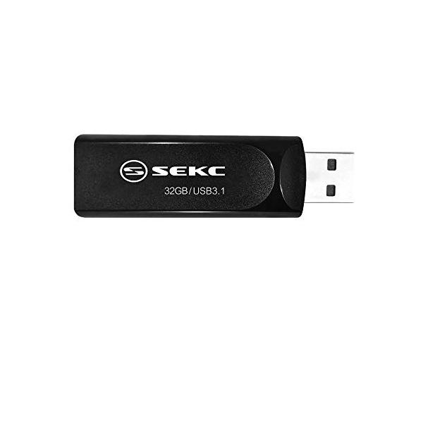 限定 SEKC USBメモリ 32GB 高速 USB 3.1対応(Type-A Gen 1) 最大読出速度105MB/s スライド式 ブラック