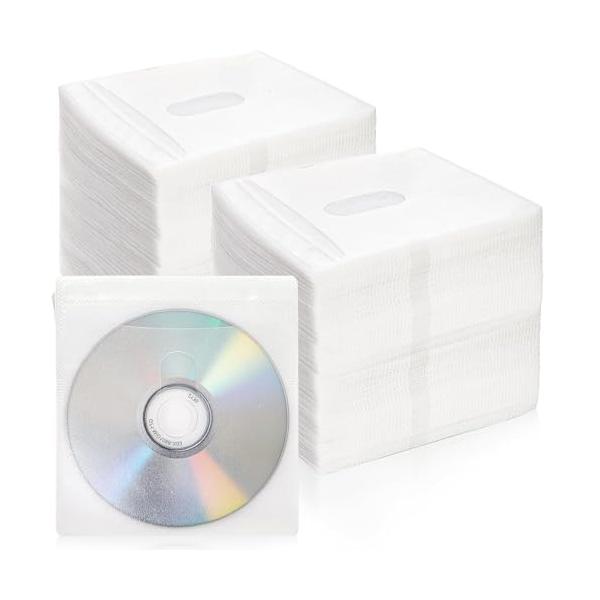 ホワイト/リング穴なし/-・Size:リング穴なしColor:ホワイト・基本情報サイズ：約幅12.9×丈13.9cm、重量：約0.34kg。ブルーレイディスク対応の不織布ケースで、ディスクの出し入れ時に生じる摩擦キズを防止します。100枚入...