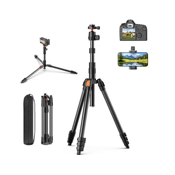 XXZU 180cm カメラ 三脚 一眼レフ スマホ ビデオ三脚 旅行 さんきゃく