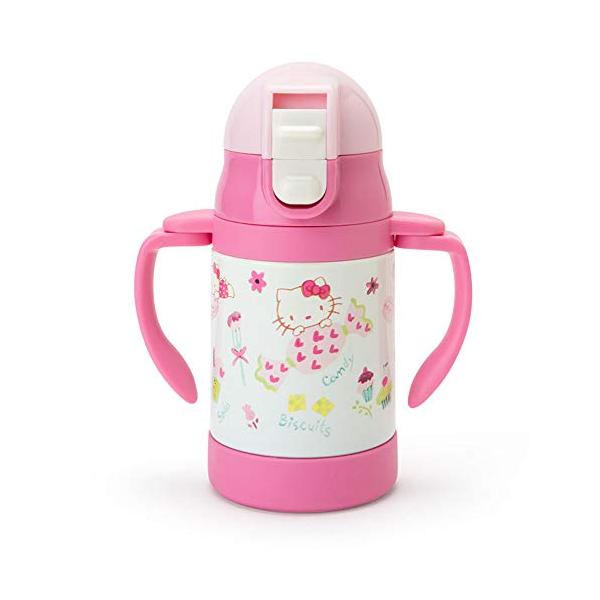 他サイト： サンリオSANRIO サンリオ 子供用 水筒 ストローマグ 250ml 直飲み ワンタッチ ステンレス ボトル ハローキティ キティちゃん heの商品画像