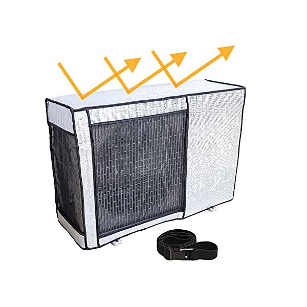 TONGMO エアコン室外機カバー 日・雨・雪・風 室外機保護カバー 四季