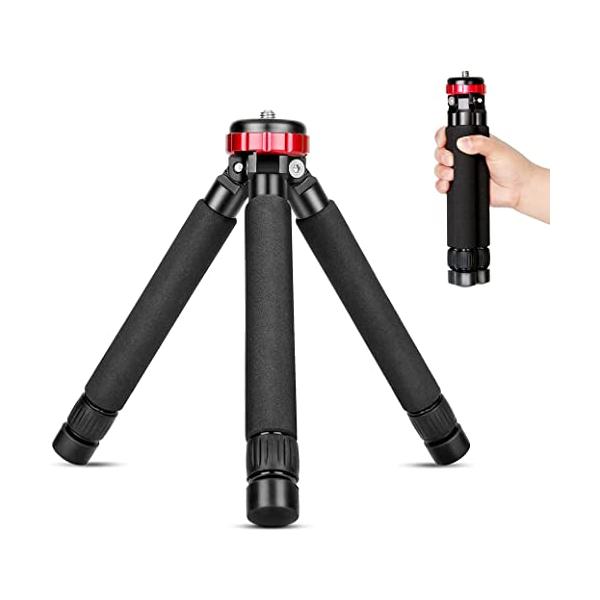 他サイト： Koolehaoda ミニ三脚卓上カメラ三脚アルミ合金設計ポータブルトラベル三脚1/4と3/8のネジ取り付け、耐荷重10kg、一眼レフカメラ、ミの商品画像