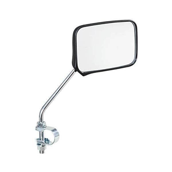 ・ブラック 小 S-11・自転車用ミラー一般車、軽快車用・右側専用・金属製バンド・角型ミラー・取付可能ハンドル径:φ22.2mm一般車ハンドル