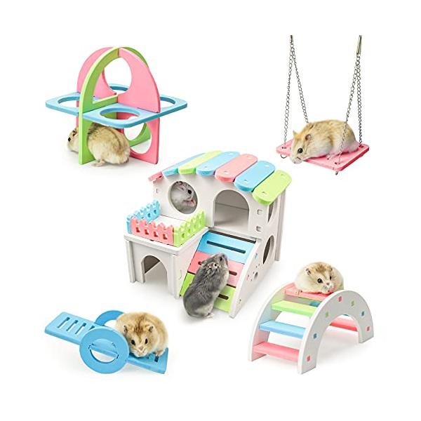 ハムスターゲージ(大)ブリッジハウスセット Amazon | 5点セット ハムスター ハウス ハムスター ケージ