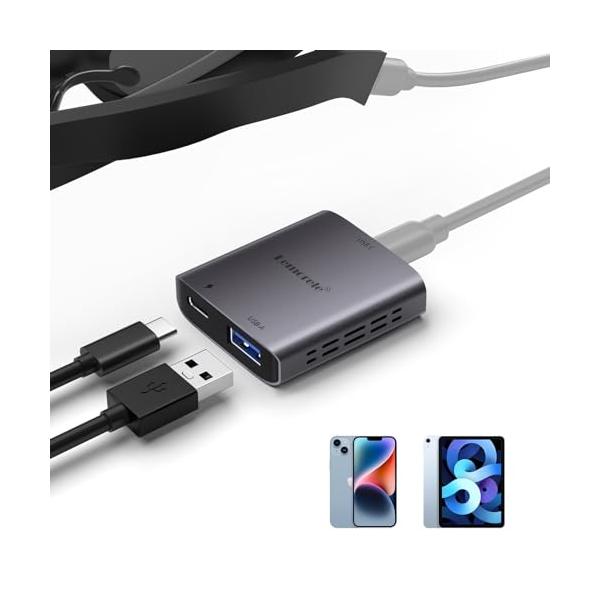 本商品は【互換品】です。国内正規品とは品質・保証・サポートが異なります。-/ARグラス変換アダプター　LC20/-・Size:ARグラス変換アダプター　LC20・iPhone/iPadからスマートグラス へのビデオ出力iPhone 14以前...