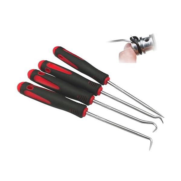 赤/-/-・Color:赤・高品質な材質このオイルシールフックは、耐久性の高いクロムバナジウム合金素材で制作され、熱処理、高硬度、耐摩耗性、防錆性を備えた高品質を持って、長く使えます。超微細な先端は、狭いスペースで小さなアクセサリーを正確に...