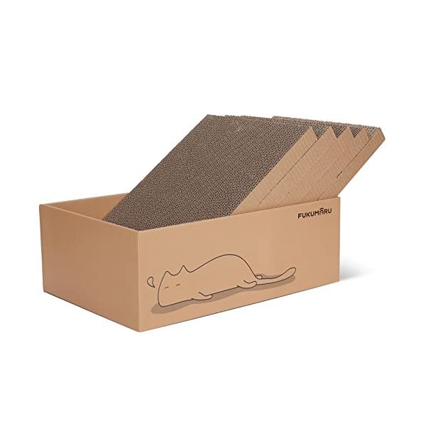 他サイト： FUKUMARU　猫　つめとぎ　ダンボール　爪とぎ　段ボール　猫用　両面使用可能　5枚入りの商品画像