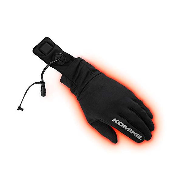 コミネ(KOMINE) バイク用 グローブ ヒートインナーグローブ12V ブラック L EK-204 1182 秋冬春向け 電熱 コミネKOMINE バイク用 ヒートインナーグローブ12V ブラック L EK-204