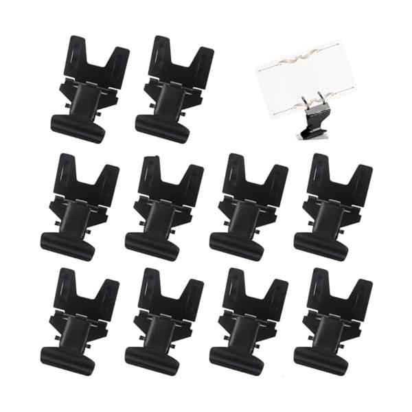 ブラック/-/-・Color:ブラック・高品質：POPサインクリップは高品質の304ステンレス鋼で作られており、強度と安定性があります。長持ちし、壊れにくく、丈夫で高性能です。・商品サイズ：5cm×2.8cm、10個セット、Uクリップの最大...