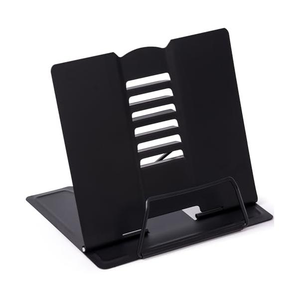 スタイリッシュブラック/-/-・Color:ブラック・ブックスタンド 書見台 おしゃれ 卓上 読書台 ブックレスト 傾斜台 折りたたみ 角度調整 読書用 譜面台 本スタンド