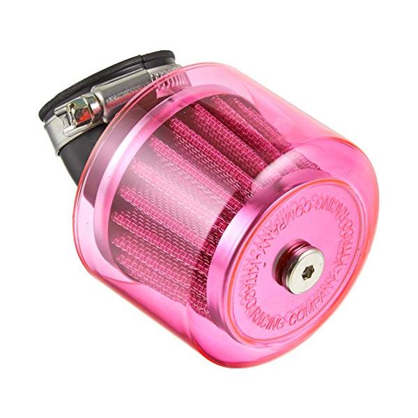 他サイト： キタコKITACO スーパーパワーフィルター クリアピンク φ35 ワープ45° 汎用 515-0800356の商品画像