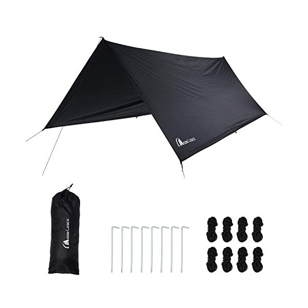 ★アウトドアに！雨よけ！紫外線よけに！レクタータープ　ALRP 320×300 MOON LENCE タープ 3mx3m ブラックガム加工 防水タープ