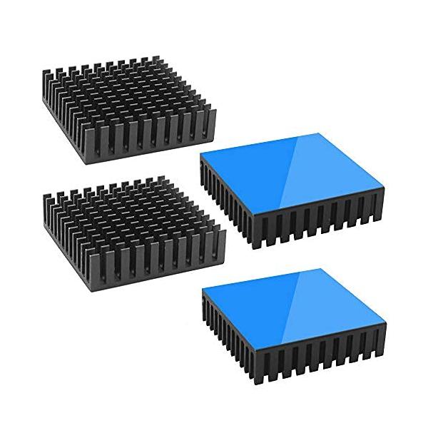 他サイト： Tuloka ヒートシンク 導熱接着シート付き 熱暴走対策 冷却ラジエーターフィンCPU ICチップ 回路基板 LEDアンプに適用 アルミニウムの商品画像