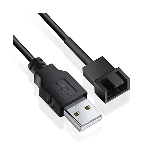 USB ジャックに直接接続するファン TM-FANCHANGER 電圧ブースター搭載USB変換ケーブル 1個 タイム