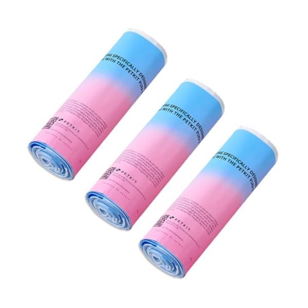 他サイト： PETKIT ごみ袋 うんち袋 自動猫トイレ専用ゴミ袋 専用替えライナー 3ロールセット 20枚x３ロール＝60枚の商品画像