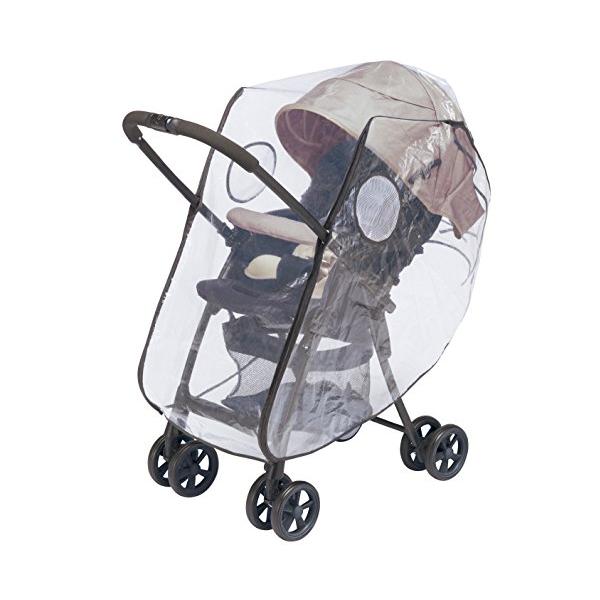 他サイト： カンプトン フロントオープン ベビーカー用レインカバー スタンダード プラス 両対面 汎用型 収納バッグ付きの商品画像