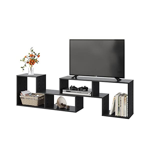 テレビ台 ローボード コーナーボード 幅105〜210cm 伸縮コーナーテレビ台 Amazon｜DEVAISE テレビ台 テレビラック 伸縮 伸縮テレビ台 幅