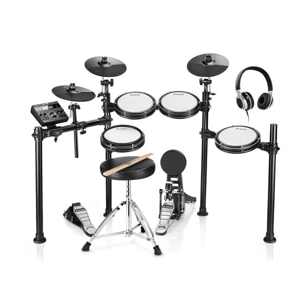 他サイト： Donner 電子ドラム セット 初心者 メッシュ 折りたたみ式 音源450種 デモ50曲 スローン/スティック/ヘッドホン付 大人 自宅練習の商品画像